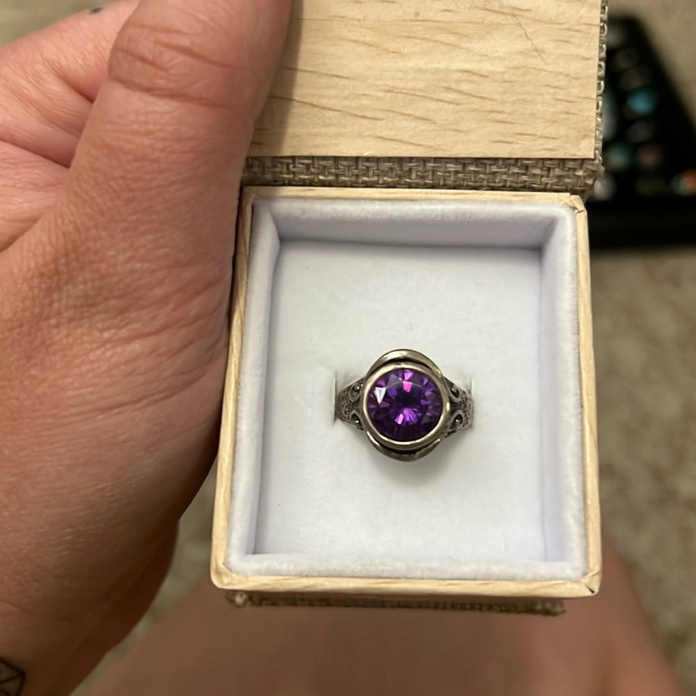 Purple Stone Ring - image 1